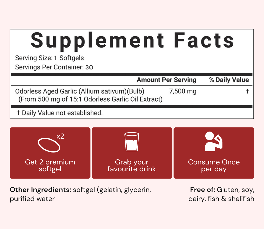 Aged Garlic Extract - 7500mg Odorless